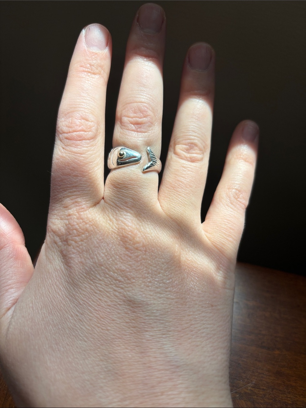 Sterling Silver Fish Ring - Picture 3 of 3